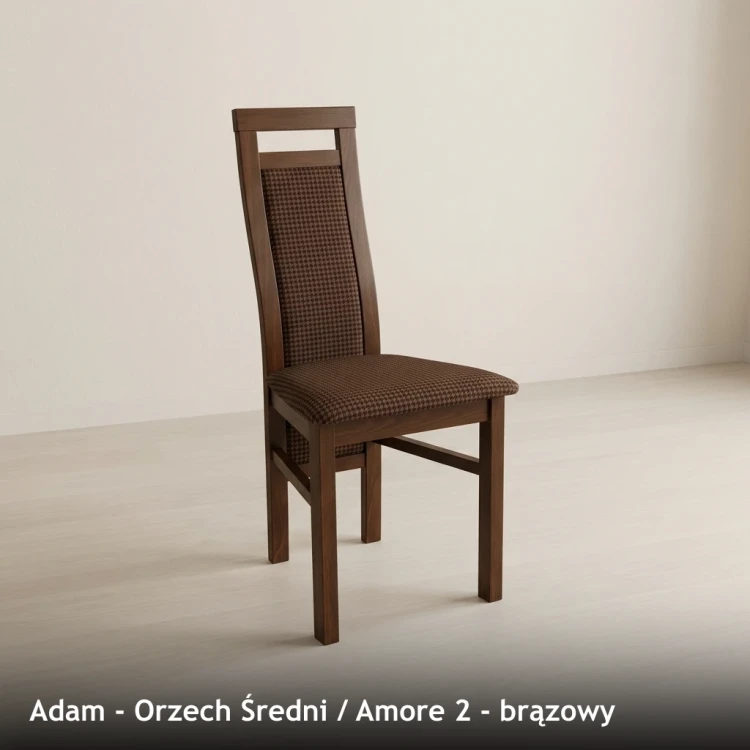 ADAM - stelaż Orzech Średni, tkanina Amore 2, brązowy