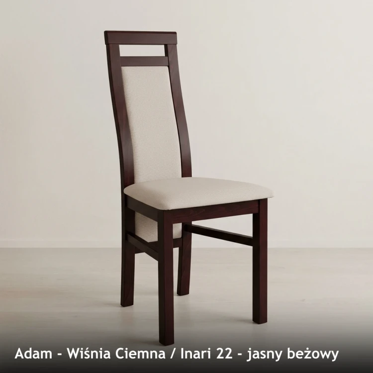 ADAM - stelaż Wiśnia Ciemna, tkanina Inari 22, jasny beżowy