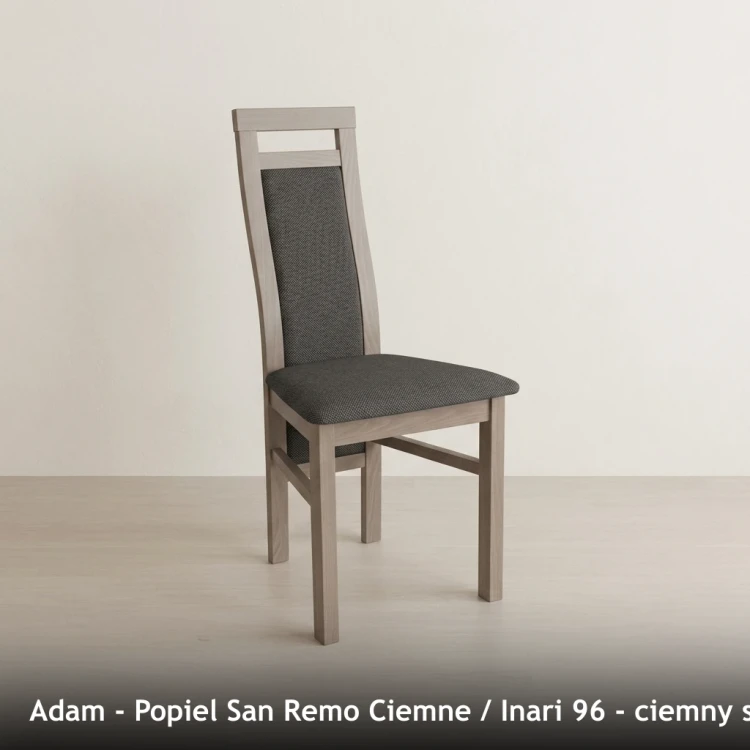 ADAM - stelaż Popiel San Remo Ciemne, tkanina Inari 96, ciemny szary