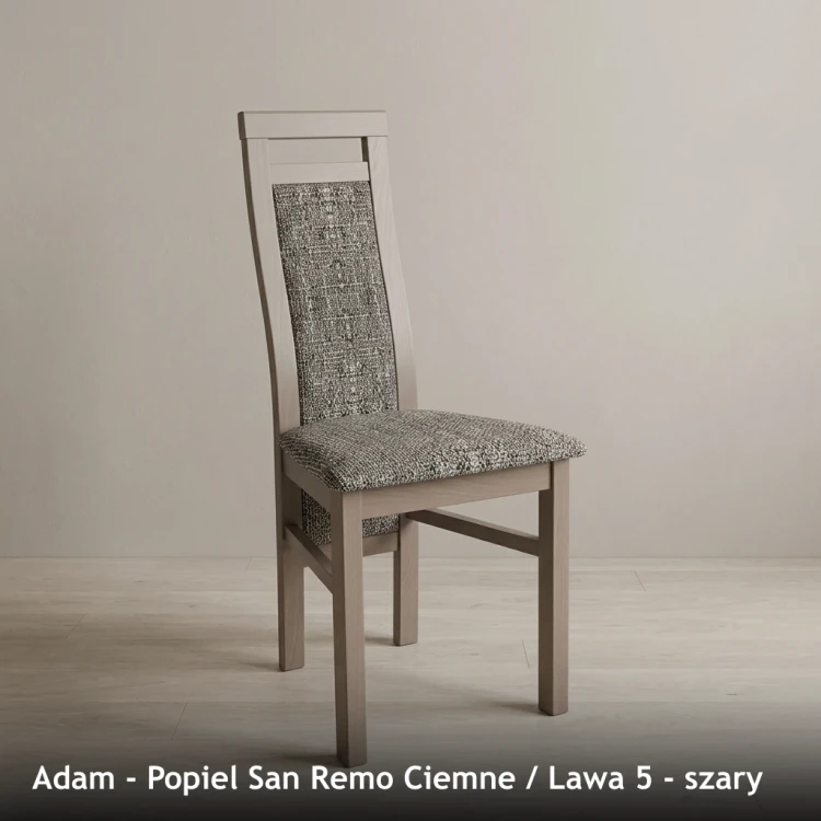 ADAM - stelaż Popiel San Remo Ciemne, tkanina Lawa 5, szary
