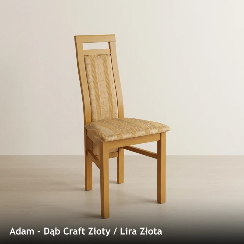 Krzesło tapicerowane ADAM - Dąb Craft Złoty, Lira Złota