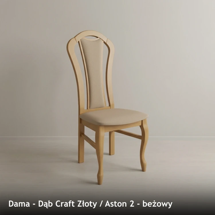 DAMA - stelaż Dąb Craft Złoty, tkanina Aston 2, beżowy