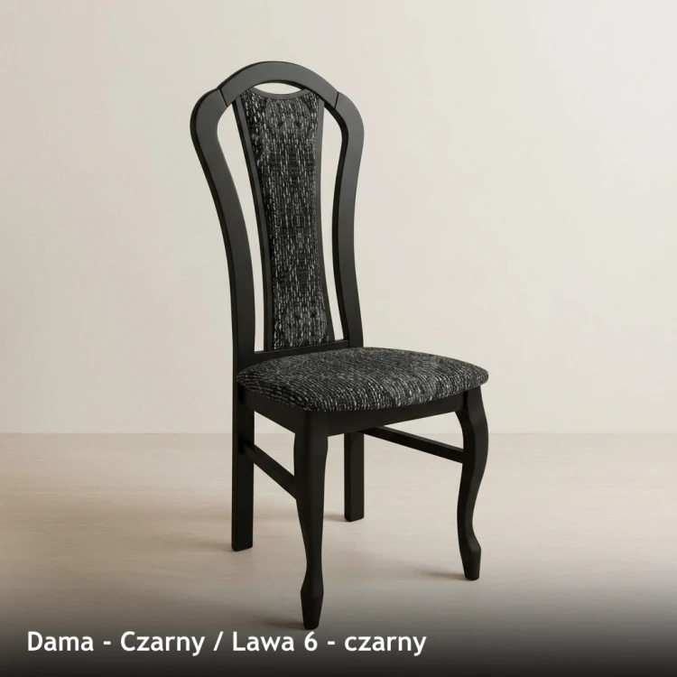DAMA - stelaż Czarny, tkanina Lawa 6, czarny