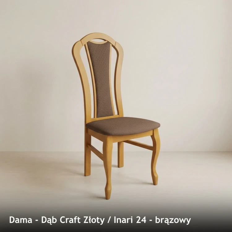 DAMA - stelaż Dąb Craft Złoty, tkanina Inari 24, brązowy