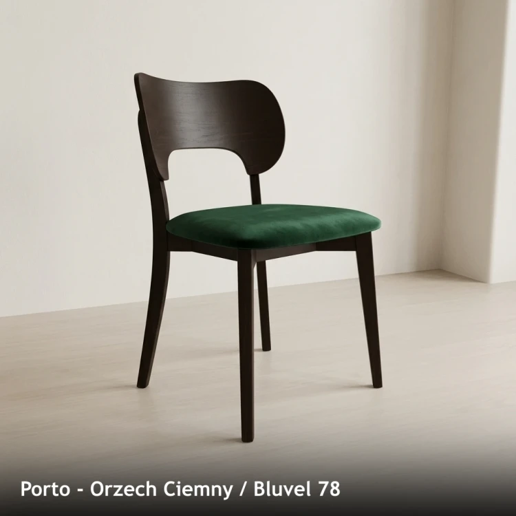 PORTO - stelaż Orzech Ciemny, tkanina Bluvel 78