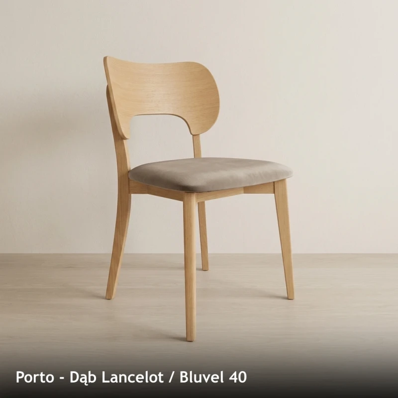 Krzesło drewniane PORTO - Dąb Lancelot, Bluvel 40