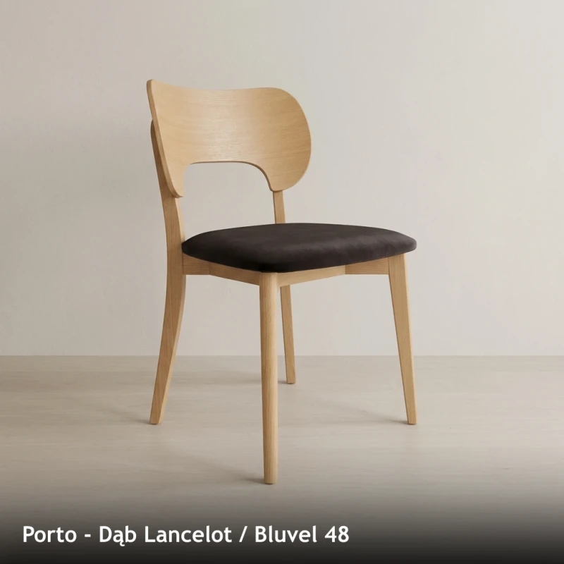 Krzesło drewniane PORTO - Dąb Lancelot, Bluvel 48