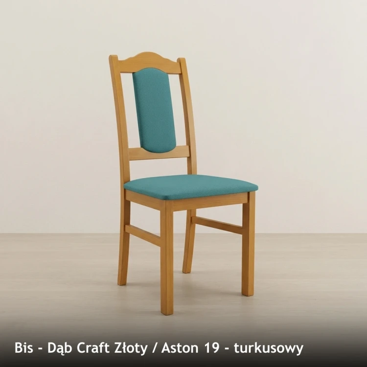 BIS - stelaż Dąb Craft Złoty, tkanina Aston 19, turkusowy