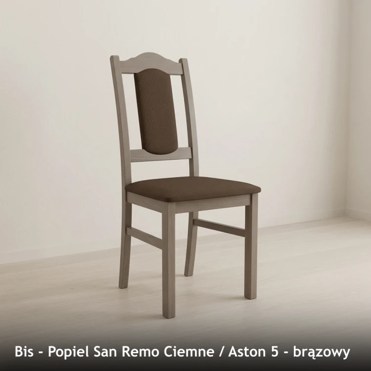 BIS - stelaż Popiel San Remo Ciemne, tkanina Aston 5, brązowy