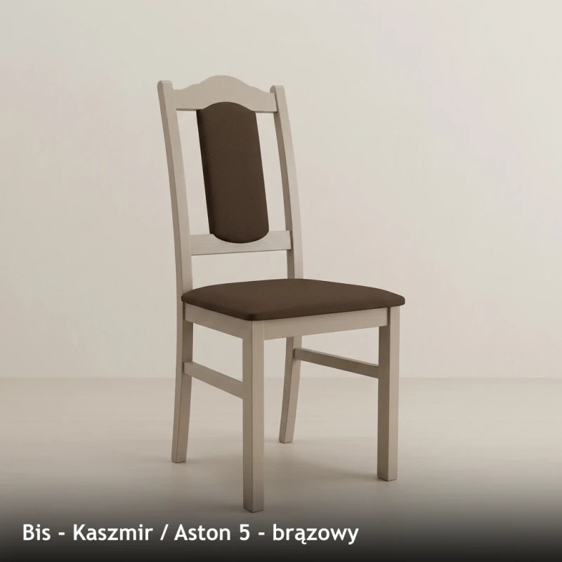 Krzesło tapicerowane BIS - Kaszmir, Aston 5, brązowy