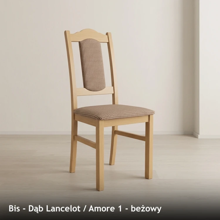 BIS - stelaż Dąb Lancelot, tkanina Amore 1, beżowy