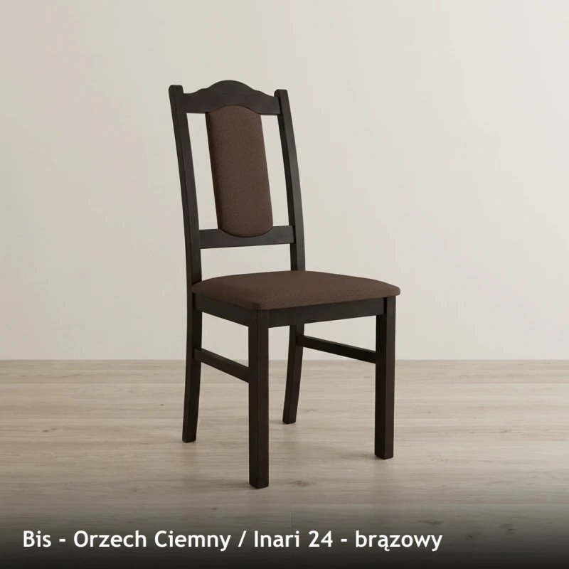 Krzesło tapicerowane BIS - Orzech Ciemny, Inari 24, brązowy