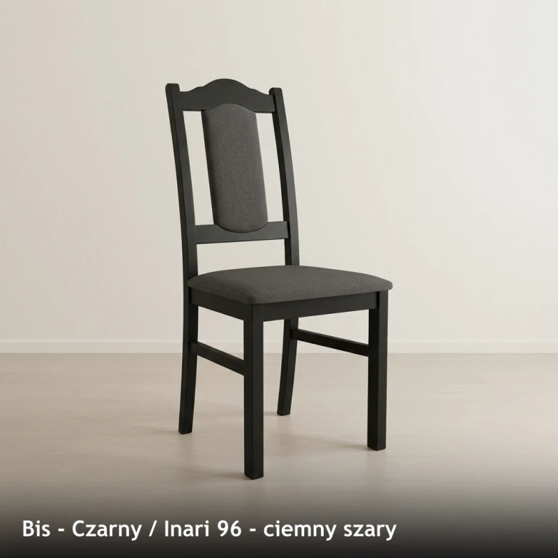 Krzesło tapicerowane BIS - Czarny, Inari 96, ciemny szary