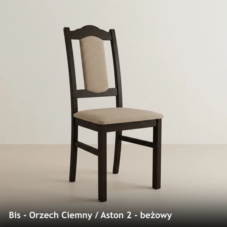 BIS - stelaż Orzech Ciemny, tkanina Aston 2, beżowy