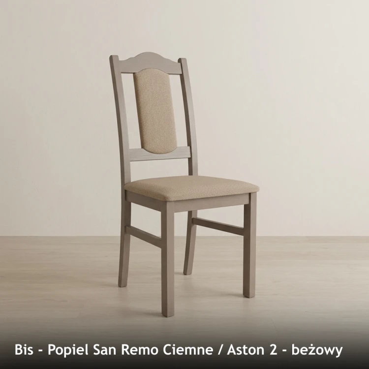 BIS - stelaż Popiel San Remo Ciemne, tkanina Aston 2, beżowy