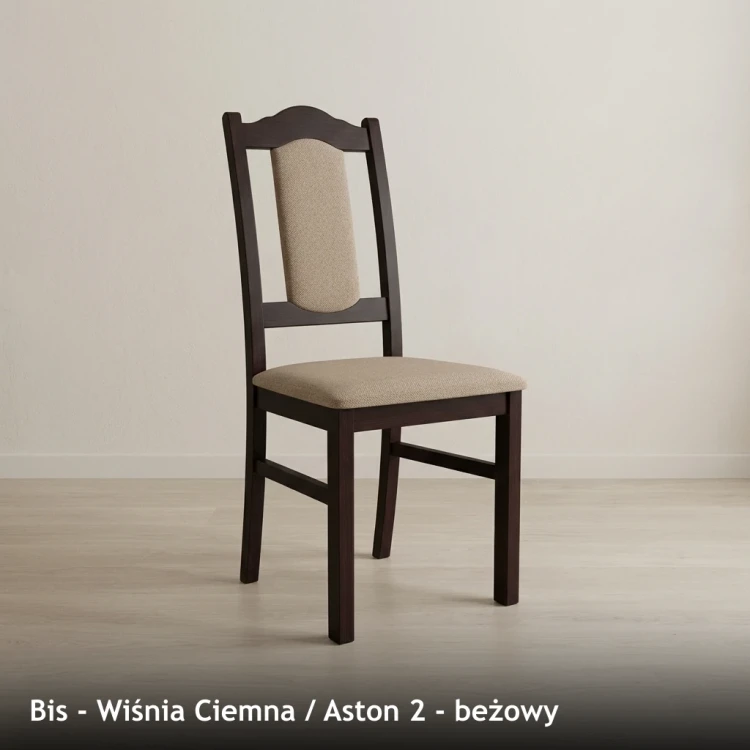 BIS - stelaż Wiśnia Ciemna, tkanina Aston 2, beżowy