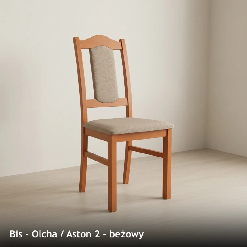 Krzesło tapicerowane BIS - Olcha, Aston 2, beżowy