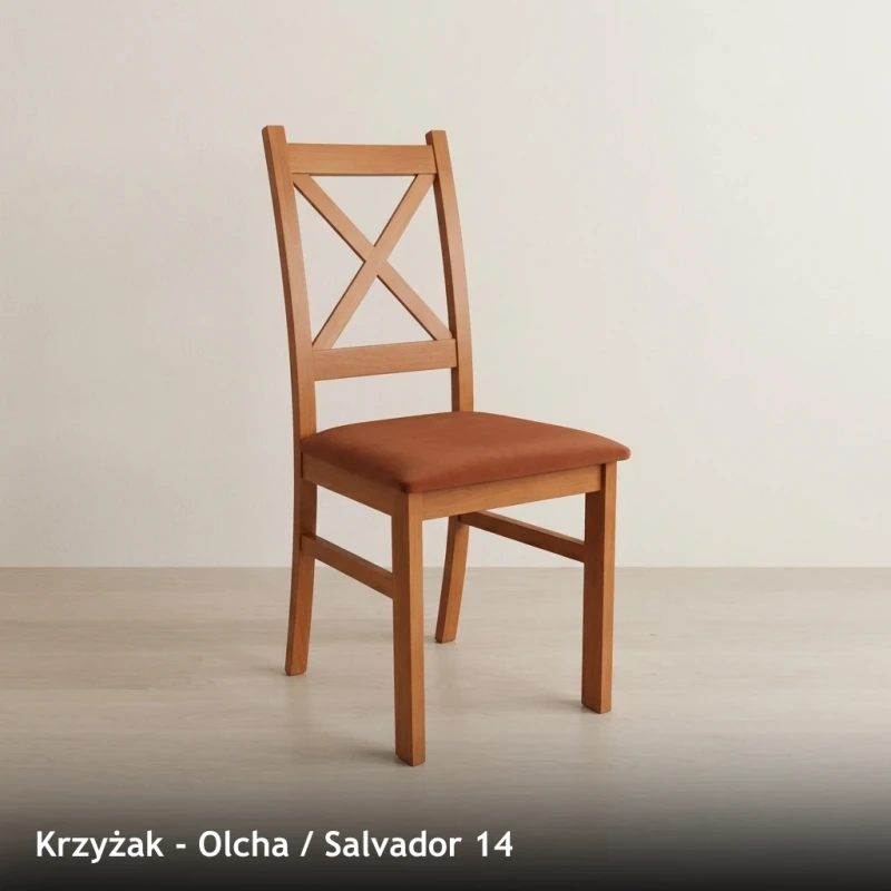 Krzesło drewniane KRZYŻAK - Olcha, Salvador 14