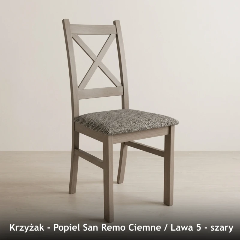 Krzyżak - Popiel San Remo Ciemne - Lawa 5 - szary