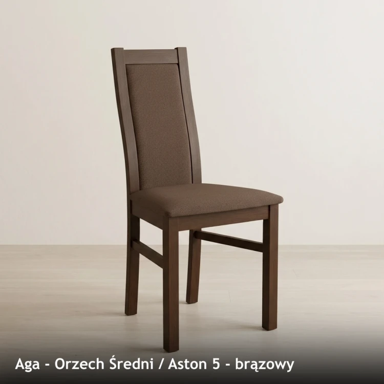 AGA - stelaż Orzech Średni, tkanina Aston 5, brązowy