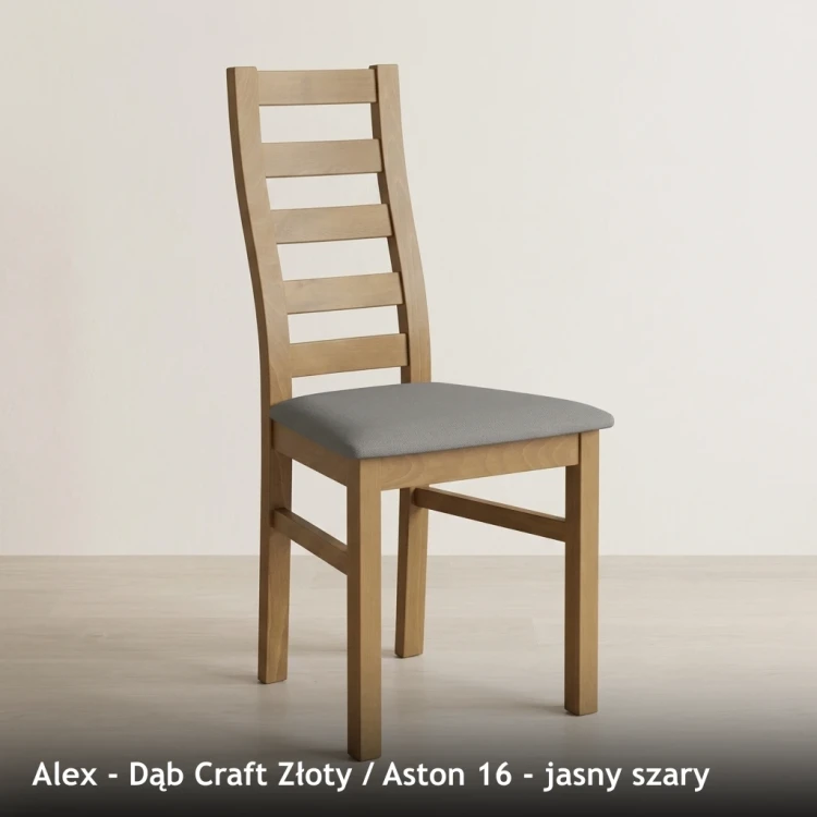ALEX - stelaż Dąb Craft Złoty, tkanina Aston 16, jasny szary