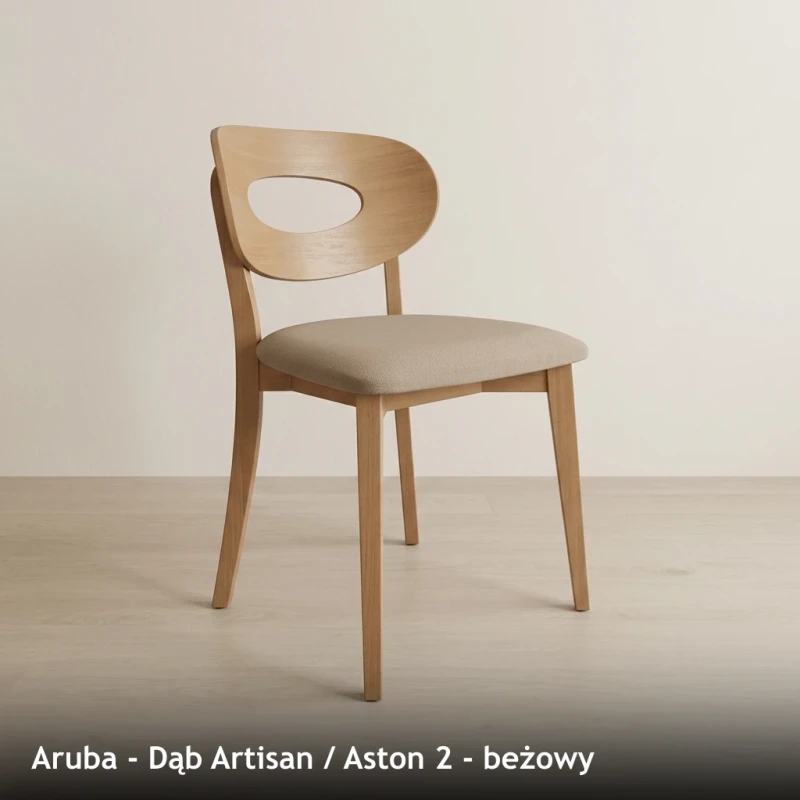 Aruba - Dąb Artisan - Aston 2 - beżowy