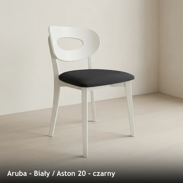 ARUBA - stelaż Biały, tkanina Aston 20, czarny