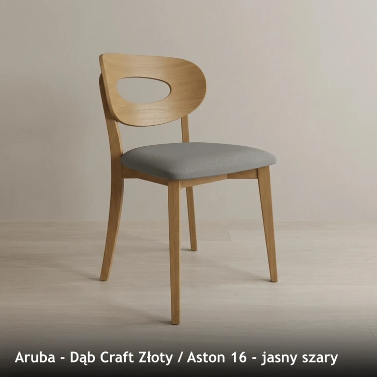 ARUBA - stelaż Dąb Craft Złoty, tkanina Aston 16, jasny szary