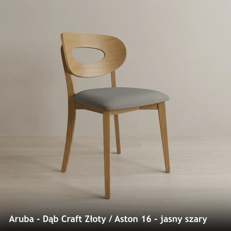 Aruba - Dąb Craft Złoty - Aston 16 - jasny szary