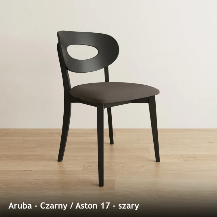 ARUBA - stelaż Czarny, tkanina Aston 17, szary