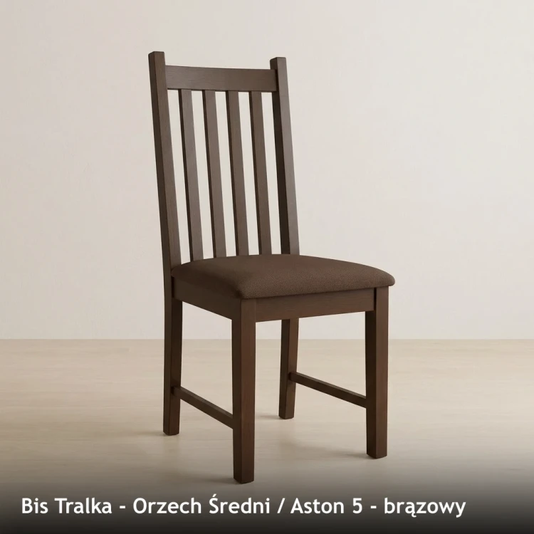 BIS TRALKA - stelaż Orzech Średni, tkanina Aston 5, brązowy