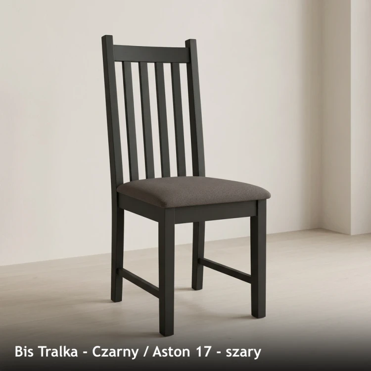 BIS TRALKA - stelaż Czarny, tkanina Aston 17, szary