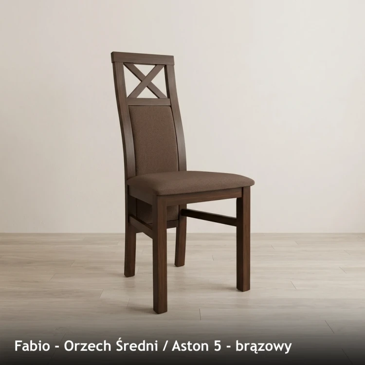 FABIO - stelaż Orzech Średni, tkanina Aston 5, brązowy