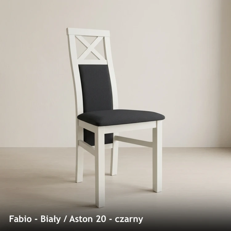 FABIO - stelaż Biały, tkanina Aston 20, czarny