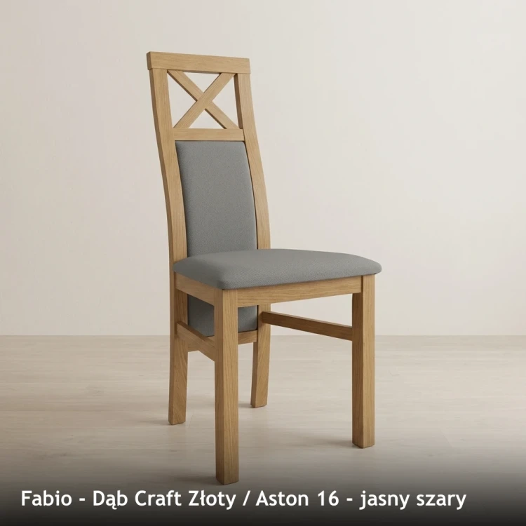 FABIO - stelaż Dąb Craft Złoty, tkanina Aston 16, jasny szary