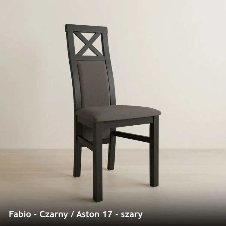 FABIO - stelaż Czarny, tkanina Aston 17, szary