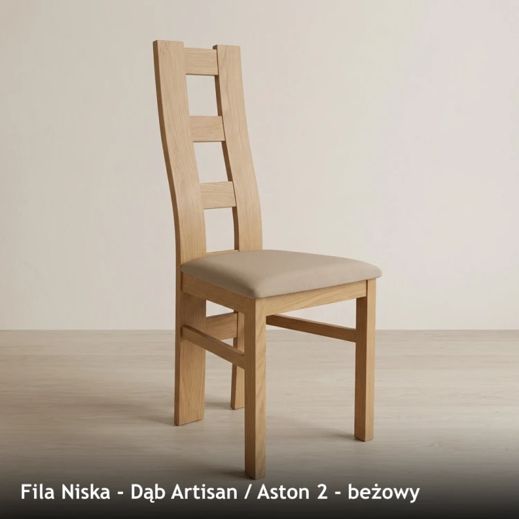 FILA NISKA - stelaż Dąb Artisan, tkanina Aston 2, beżowy