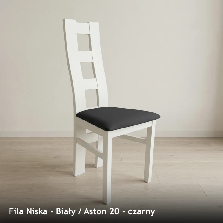 FILA NISKA - stelaż Biały, tkanina Aston 20, czarny