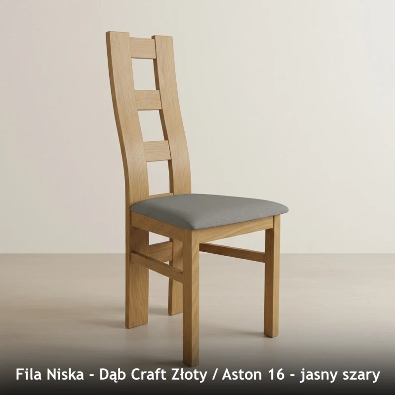 Fila Niska - Dąb Craft Złoty - Aston 16 - jasny szary