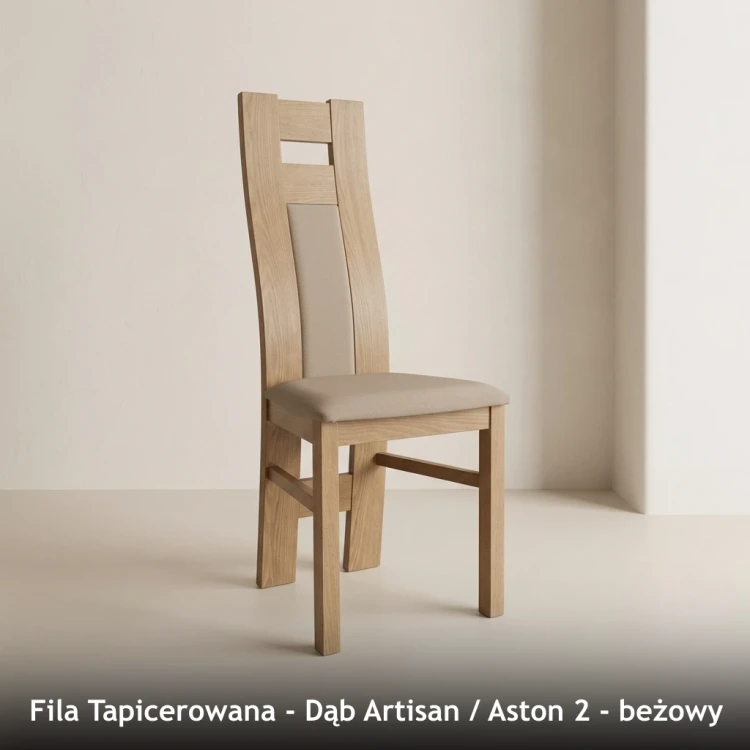 FILA TAPICEROWANA - stelaż Dąb Artisan, tkanina Aston 2, beżowy