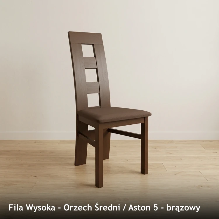 FILA WYSOKA - stelaż Orzech Średni, tkanina Aston 5, brązowy
