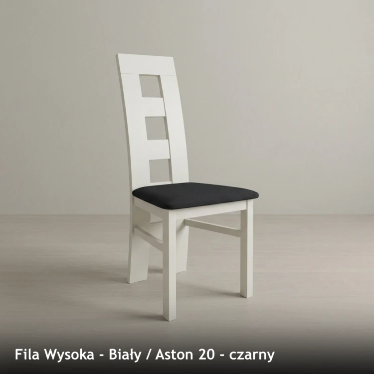 FILA WYSOKA - stelaż Biały, tkanina Aston 20, czarny