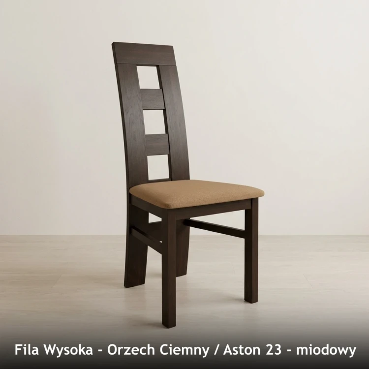 FILA WYSOKA - stelaż Orzech Ciemny, tkanina Aston 23, miodowy