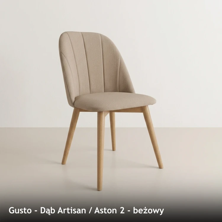 GUSTO - stelaż Dąb Artisan, tkanina Aston 2, beżowy