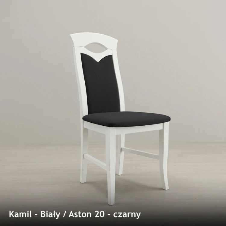 KAMIL - stelaż Biały, tkanina Aston 20, czarny