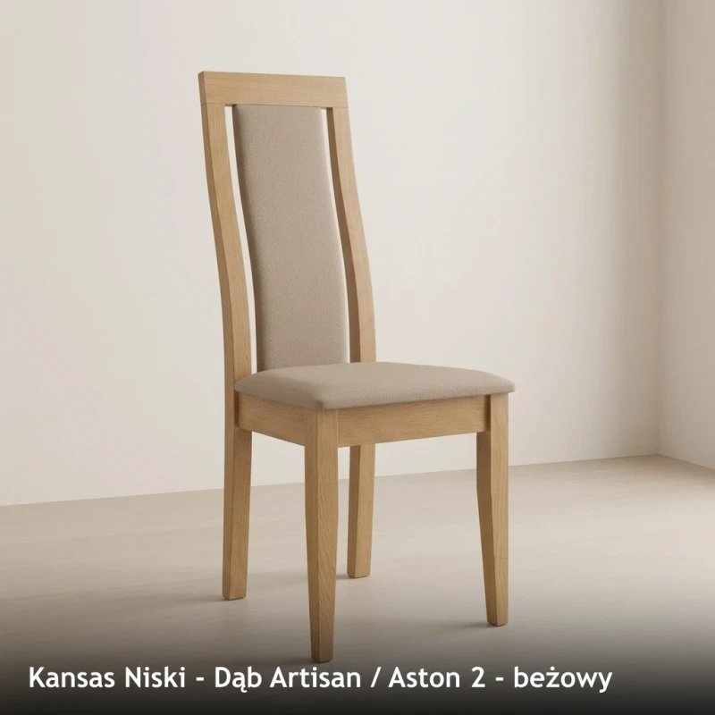 Kansas Niski - Dąb Artisan - Aston 2 - beżowy