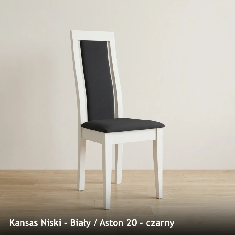 Kansas Niski - Biały - Aston 20 - czarny