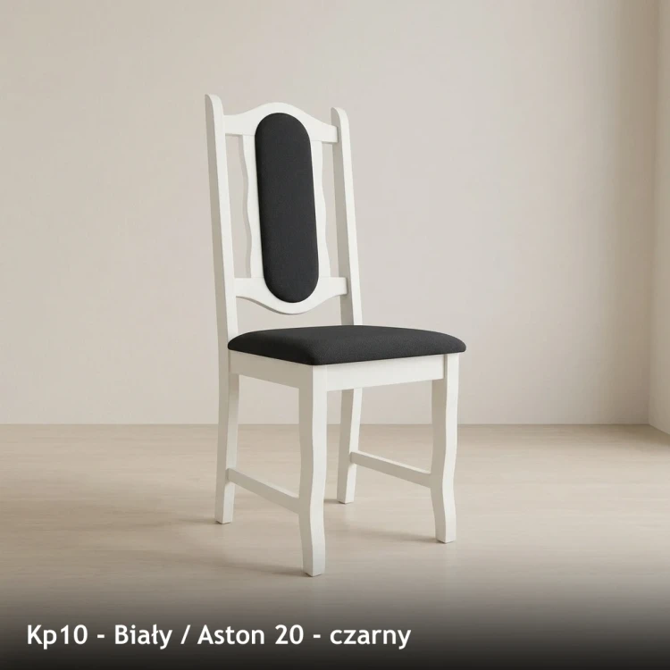 KP10 - stelaż Biały, tkanina Aston 20, czarny