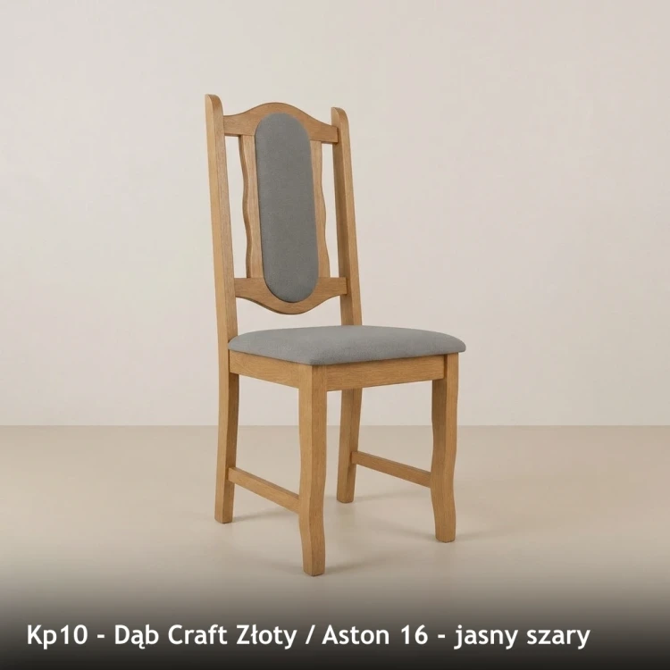 KP10 - stelaż Dąb Craft Złoty, tkanina Aston 16, jasny szary