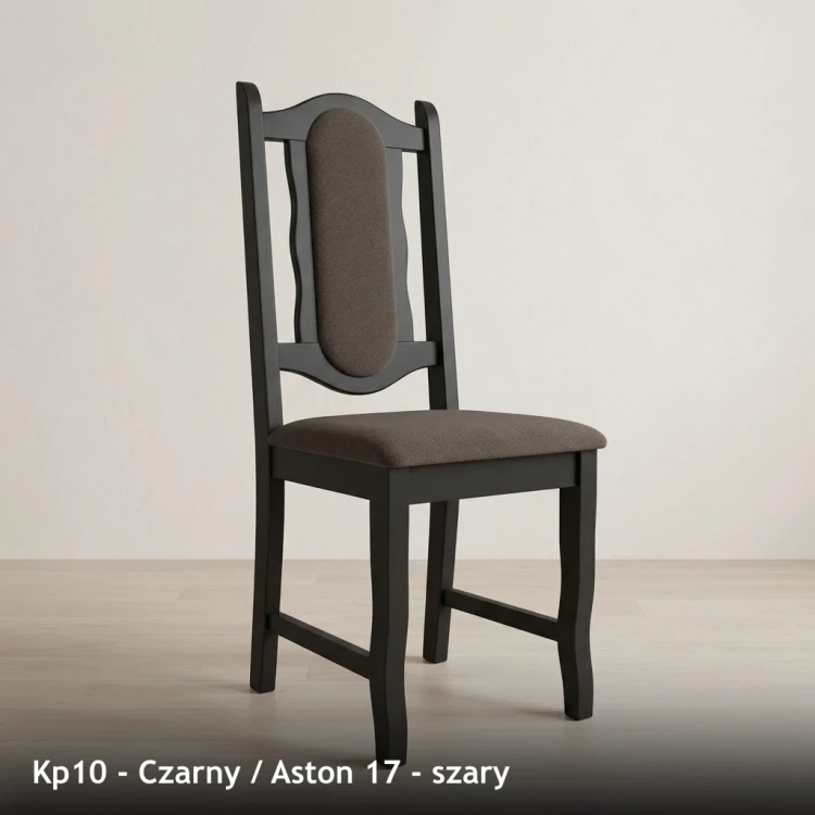 KP10 - stelaż Czarny, tkanina Aston 17, szary